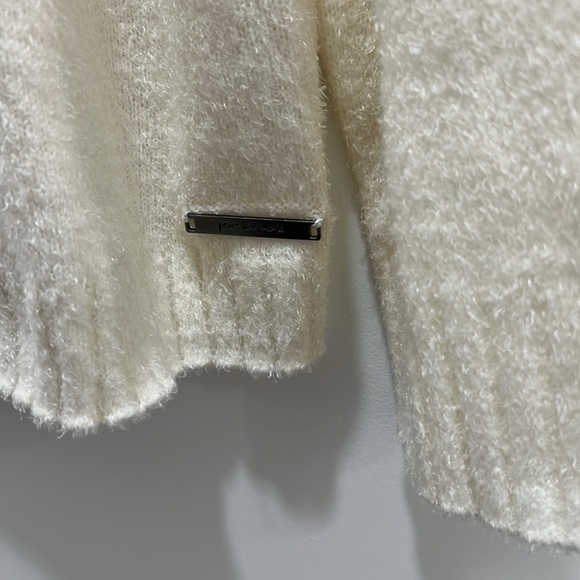 Peace Love World Happy Affirmation Slouchy Ivory Sweater Medium - Picture 6 of 9